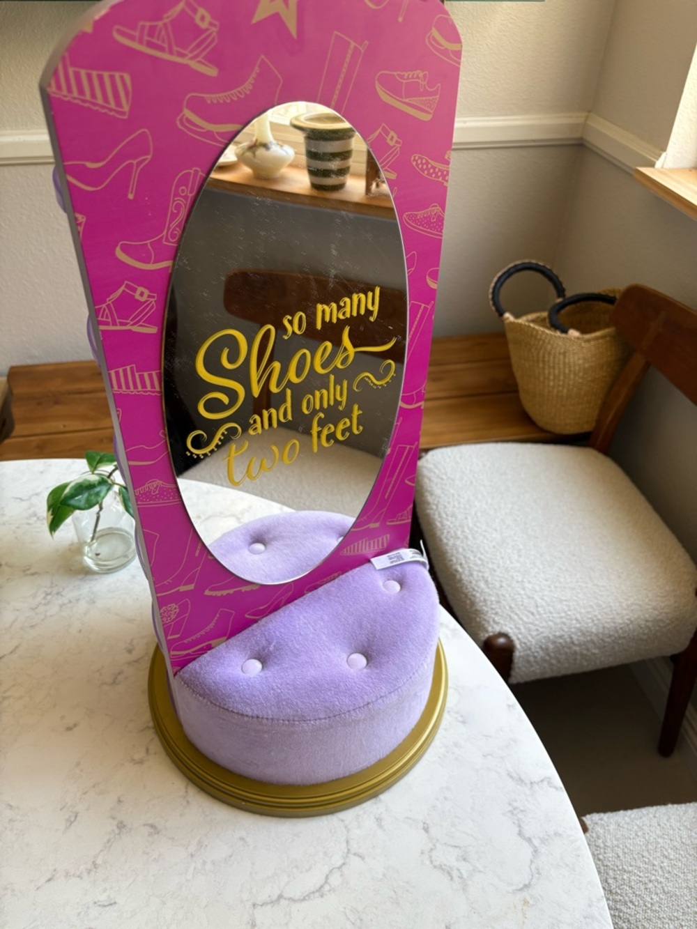 American Girl Purple and Gold Shoe Storage Tower - Picture 2 of 5